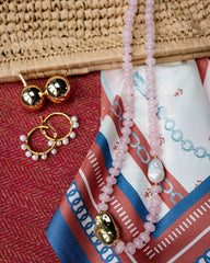 Portofino Pearl and Pink Natural Stone Necklace