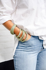 Handmade Resin Stacking Cuff Bracelet