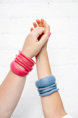 Handmade Point Resin Stacking Bangle