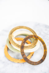 Handmade Point Resin Stacking Bangle