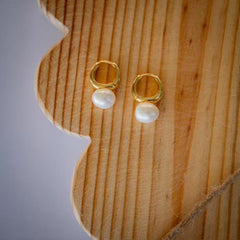 Kate Freshwater Pearl Earrings Gold