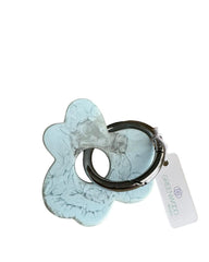 Flower Keyring, Pretty Keyring, Feminine Keyring, Chunky Keyring, Resin Keyring, Light Blue Keyring