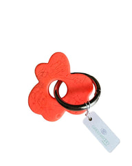Flower Keyring, Pretty Keyring, Feminine Keyring, Chunky Keyring, Resin Keyring, Coral Keyring
