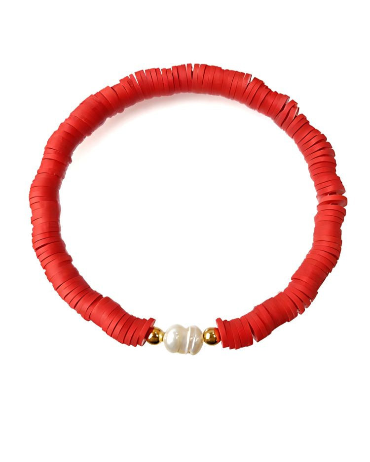 Pearl Pop Heishi Bead Bracelet