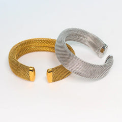 Elegance Mesh Cuff (Silver & Gold)
