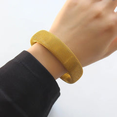 Elegance Mesh Cuff (Silver & Gold)