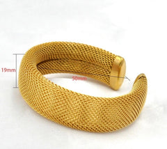 Elegance Mesh Cuff (Silver & Gold)