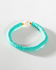 bright bracelet, fun bracelet, pearl bracelet, pretty bracelet, young girls bracelet, stackable bracelet