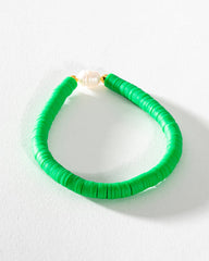 bright bracelet, fun bracelet, pearl bracelet, pretty bracelet, young girls bracelet, stackable bracelet