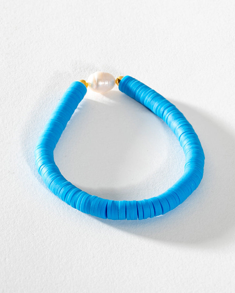 bright bracelet, fun bracelet, pearl bracelet, pretty bracelet, young girls bracelet, stackable bracelet