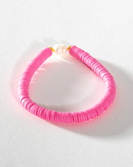 bright bracelet, fun bracelet, pearl bracelet, pretty bracelet, young girls bracelet, stackable bracelet