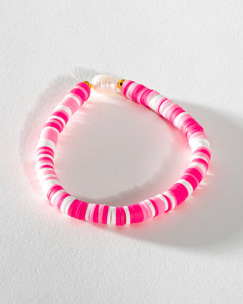 bright bracelet, fun bracelet, pearl bracelet, pretty bracelet, young girls bracelet, stackable bracelet
