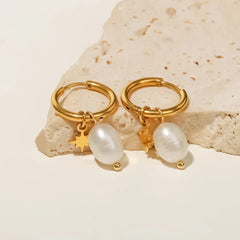 Livy Freshwater Pearl Earring Gold