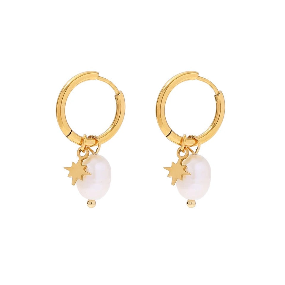 Livy Freshwater Pearl Earring Gold