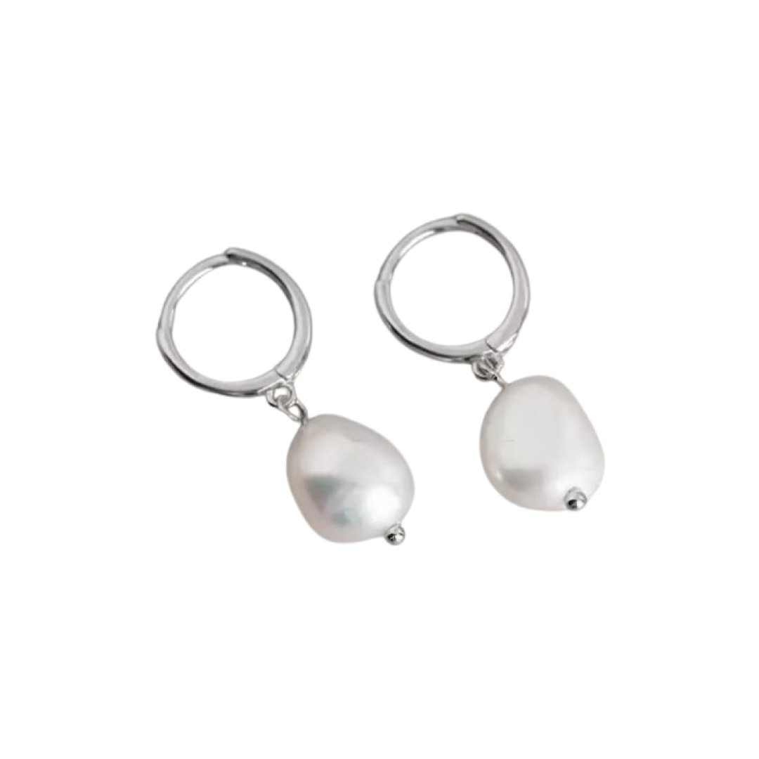 Sarah Freshwater Pearl Earrings Silver