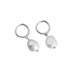 Sarah Freshwater Pearl Earrings Silver
