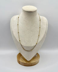Stainless Steel Multi Bead Gold Necklace with mixed gold beads