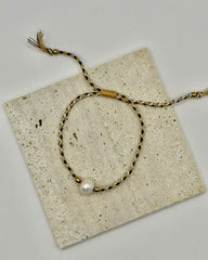 Freshwater Pearl Cord Bracelet lifestyle shot, perfect for everyday wear