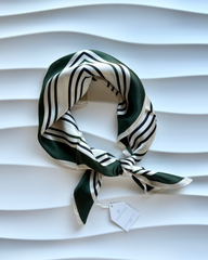 Geo Square Silk Neck Scarf