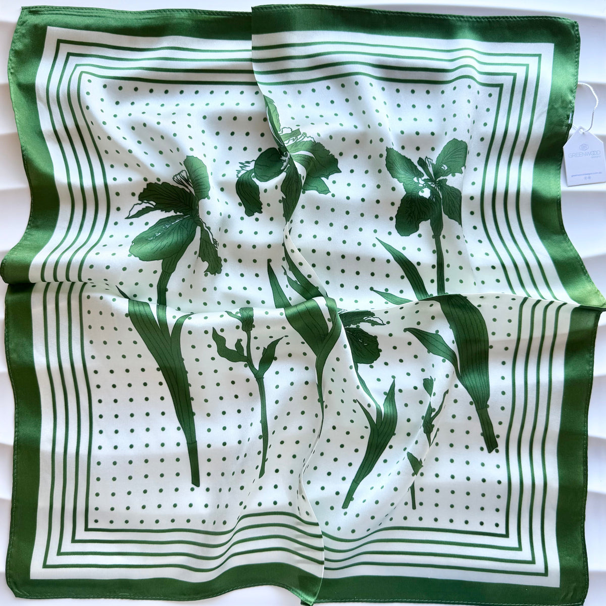 Lily Spot Silk Neck Scarf