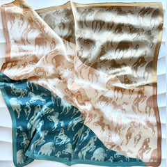 Wild Horses Silk Neck Scarf