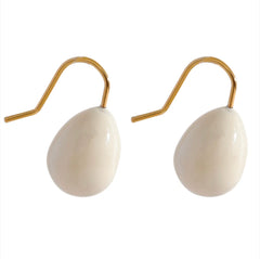 Alice White Enamel Drop Earrings