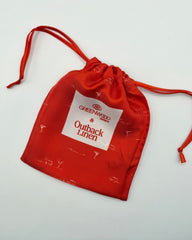 Rural Outback Silk Neck Scarf in Red