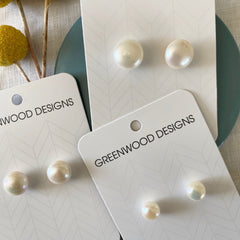 Sterling Silver Freshwater Pearl Stud Earrings