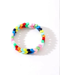 Colourful Enamel Stacking Bracelet Collection in Gold & Silver