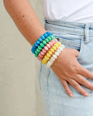 Bright bacelet, colourful bracelet, stacking bracelet, stretchy bracelet, elastic bracelet, fun bracelet