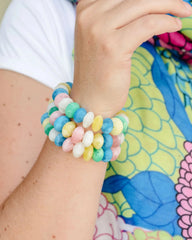 Bright bacelet, colourful bracelet, stacking bracelet, stretchy bracelet, elastic bracelet, fun bracelet