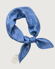 Rural Outback Silk Neck Scarf in Blue