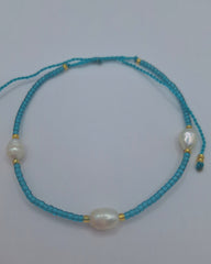 pearl bracelet, expandable bracelet, stackable bracelet, delicate bracelet, glass bead bracelet, colourful bracelet, fun bracelet