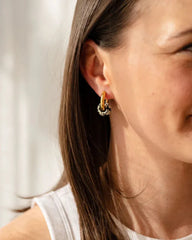 18k gold-plated stainless steel, Tarnish-free, Waterproof, Suitable for sensitive skin, gold earrings, retro earrings, vintage charm, classic earrings, beautiful earrings, timeless earrings, hoop earrings, charm earrings, pebble like earring