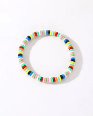 Colourful Enamel Stacking Bracelet Collection in Gold & Silver