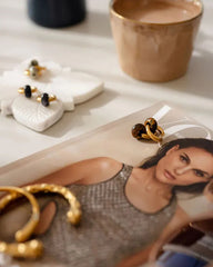 18k gold-plated stainless steel, Tarnish-free, Waterproof, Suitable for sensitive skin, gold earrings, retro earrings, vintage charm, classic earrings, beautiful earrings, timeless earrings, hoop earrings, charm earrings, tigers eye earring