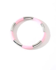 Colourful Enamel Stacking Bracelet Collection in Gold & Silver