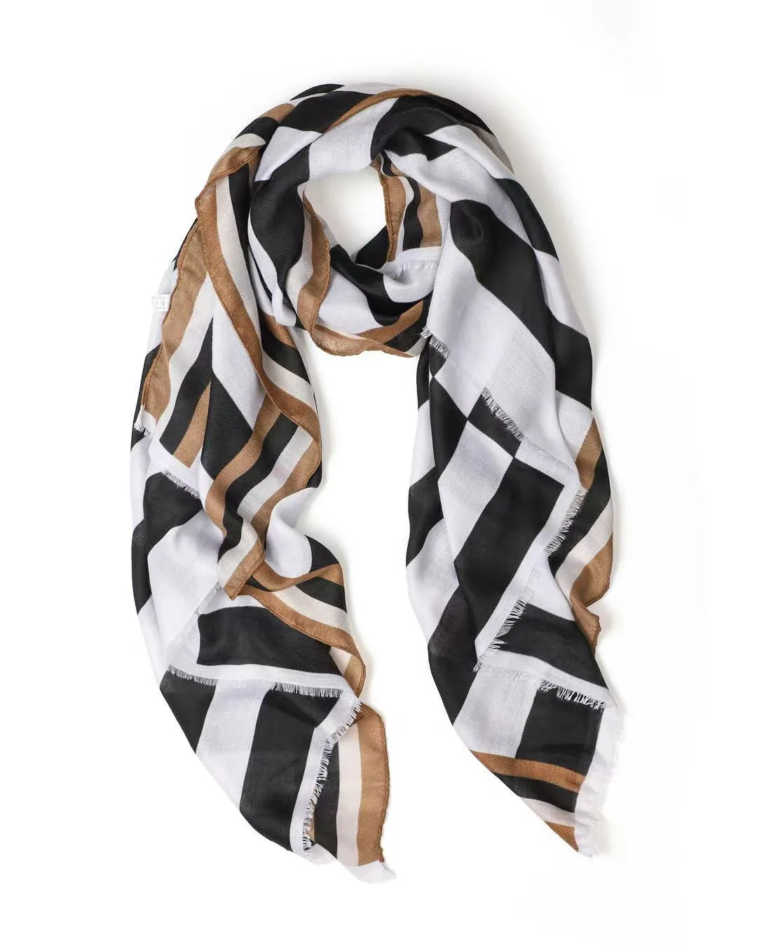 Flo Stripe in Black Autumn/Winter Scarf