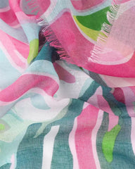 Florence Pink Abstract Lightweight Scarf