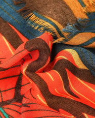 Chloe Abstract Forest in Mustard Autumn/Winter Scarf