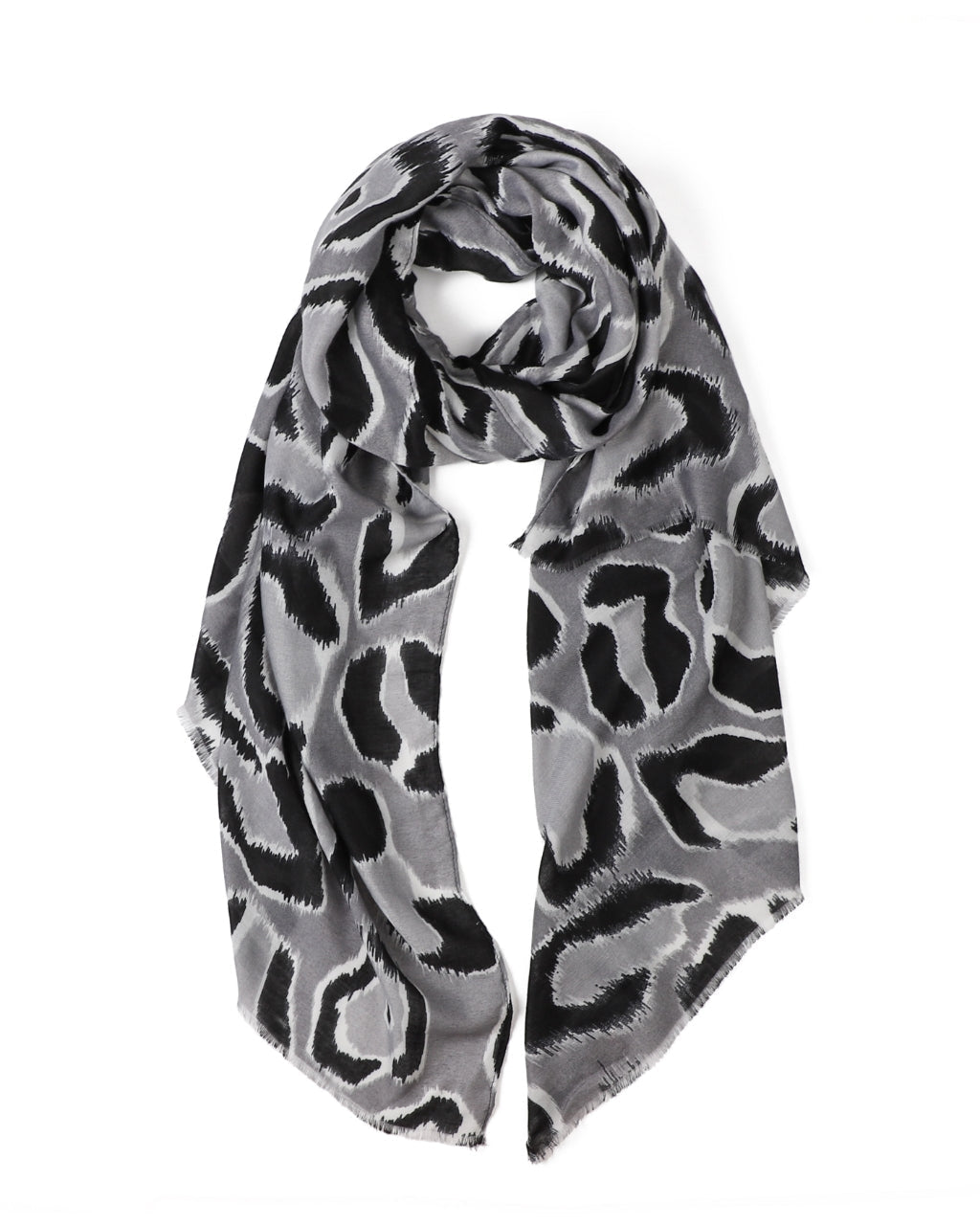 Uma Animal Print in Grey Autumn/Winter Scarf