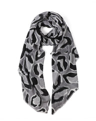 Uma Animal Print in Grey Autumn/Winter Scarf